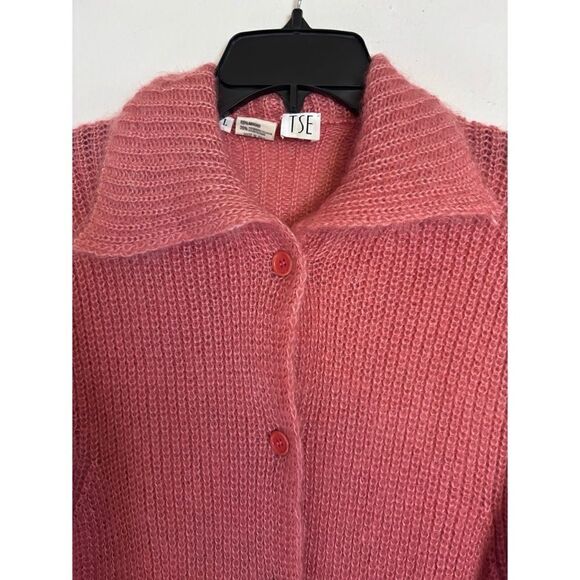 Vintage TSE Mohair Blend Oversized Cardigan in Rose Size L / excellent - Picture 3 of 4